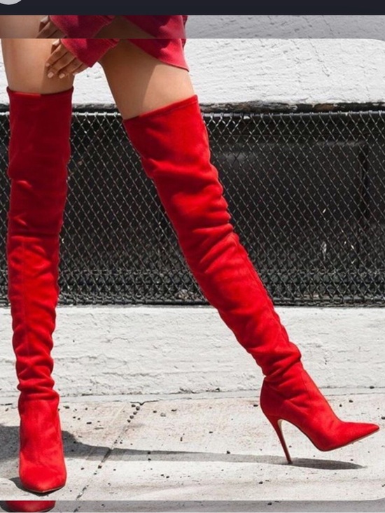 Steve Madden Shoes - Steve Madden Red Over-the-Knee Stiletto Boots